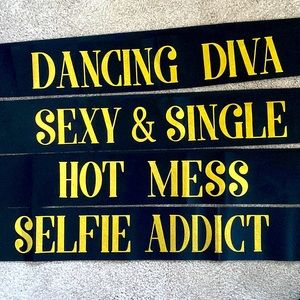 Bachelorette sashes
